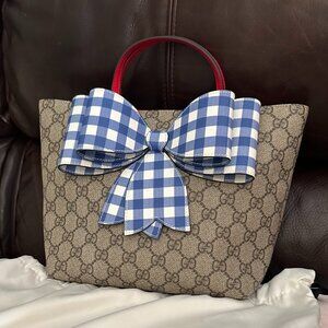 GUCCI BAG with GINGHAM BOW